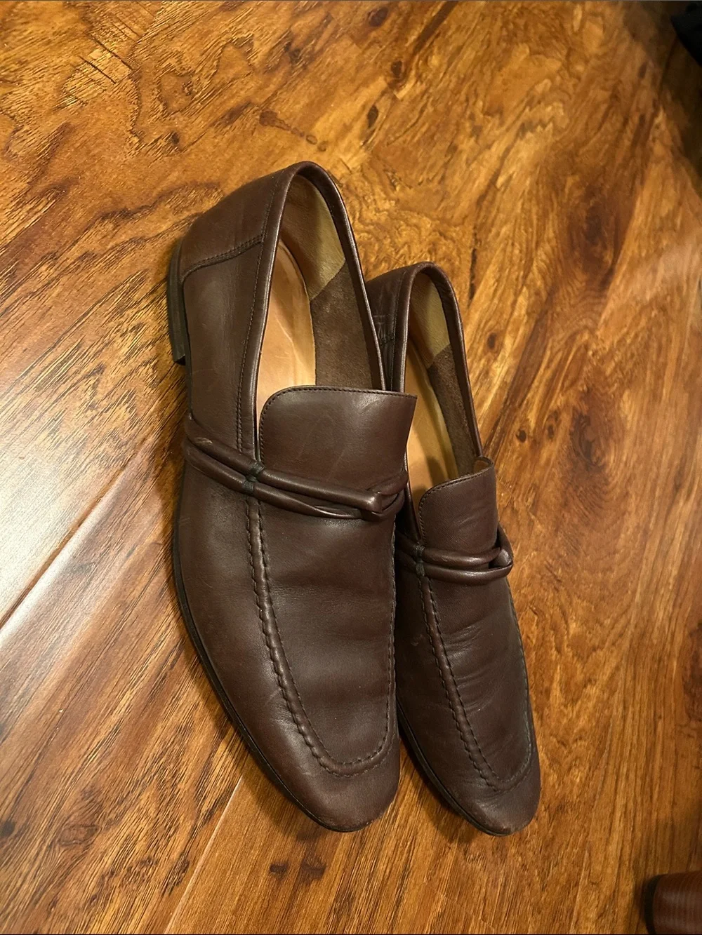 Gucci Brown Leather Slip-On Loafers